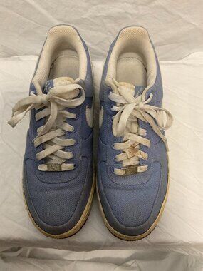 Nike Air Force 1 Light Blue Canvas Sneakers
